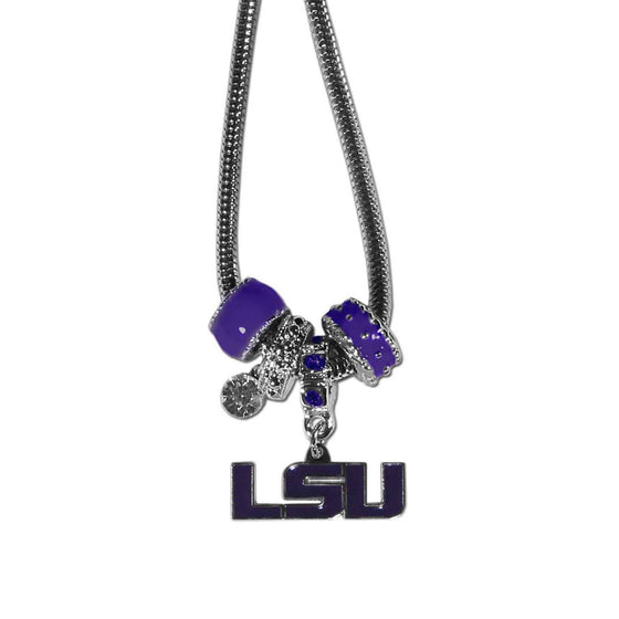 LSU Tigers Euro Bead Necklace (SSKG) - 757 Sports Collectibles