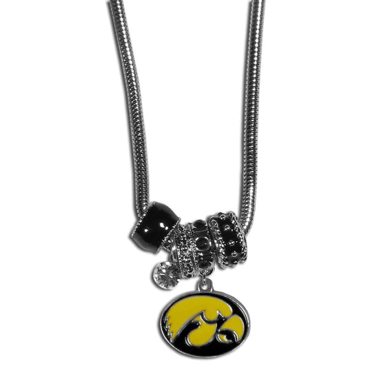 Iowa Hawkeyes Euro Bead Necklace (SSKG) - 757 Sports Collectibles