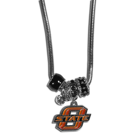 Oklahoma State Cowboys Euro Bead Necklace (SSKG) - 757 Sports Collectibles