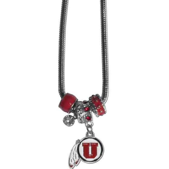 Utah Utes Euro Bead Necklace (SSKG) - 757 Sports Collectibles