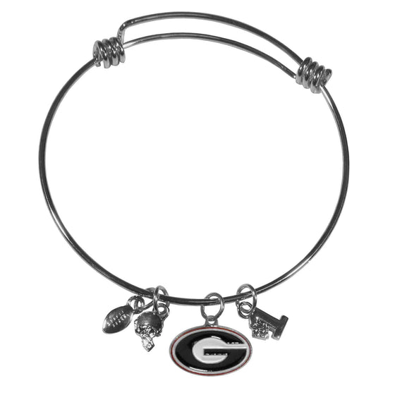 Georgia Bulldogs Charm Bangle Bracelet (SSKG) - 757 Sports Collectibles