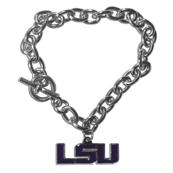 LSU Tigers Charm Chain Bracelet (SSKG) - 757 Sports Collectibles