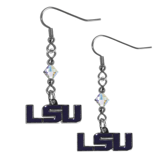 LSU Tigers Crystal Dangle Earrings (SSKG) - 757 Sports Collectibles