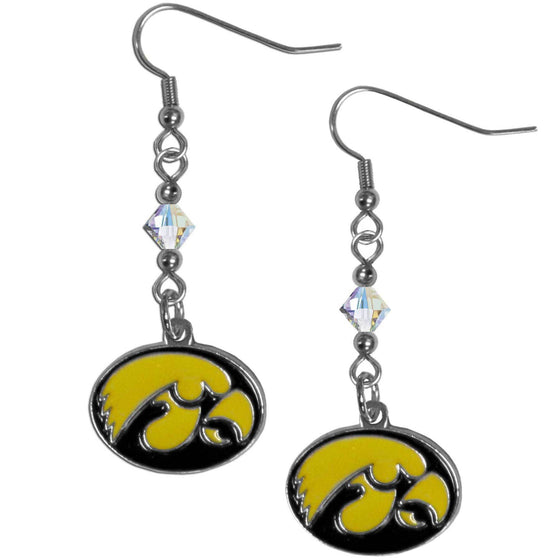 Iowa Hawkeyes Crystal Dangle Earrings (SSKG) - 757 Sports Collectibles