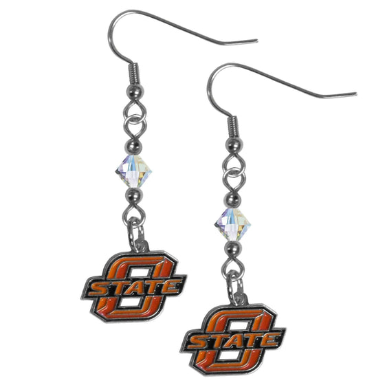 Oklahoma State Cowboys Crystal Dangle Earrings (SSKG) - 757 Sports Collectibles