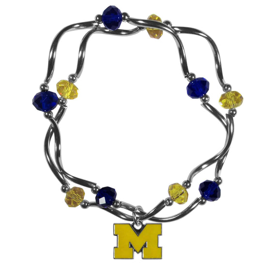 Michigan Wolverines Crystal Bead Bracelet (SSKG) - 757 Sports Collectibles