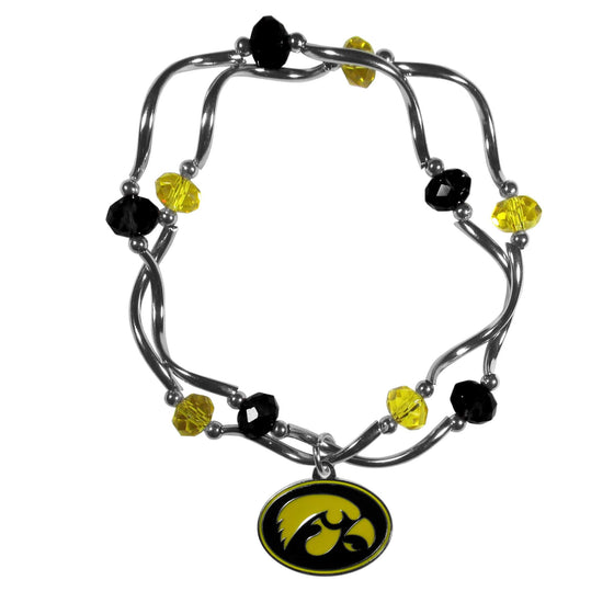 Iowa Hawkeyes Crystal Bead Bracelet (SSKG) - 757 Sports Collectibles