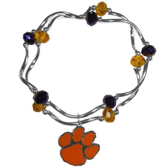 Clemson Tigers Crystal Bead Bracelet (SSKG) - 757 Sports Collectibles