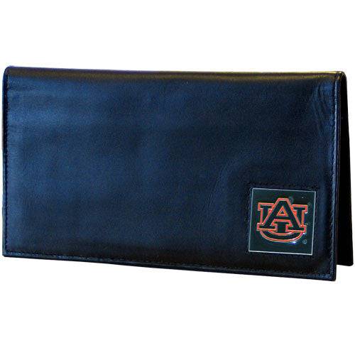 Auburn Tigers Deluxe Leather Checkbook Cover (SSKG) - 757 Sports Collectibles