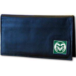 Colorado St. Rams Deluxe Leather Checkbook Cover (SSKG) - 757 Sports Collectibles