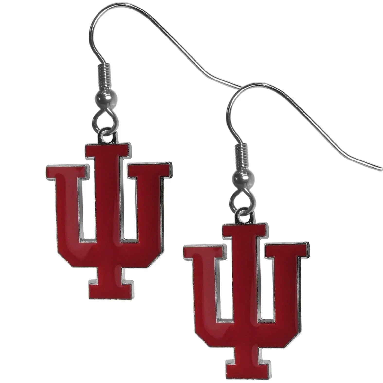 Indiana Hoosiers Chrome Dangle Earrings (SSKG) - 757 Sports Collectibles