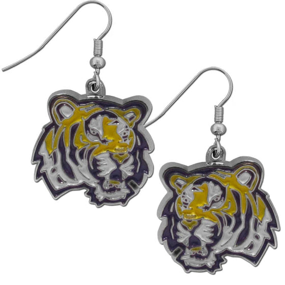 LSU Tigers Chrome Dangle Earrings (SSKG) - 757 Sports Collectibles