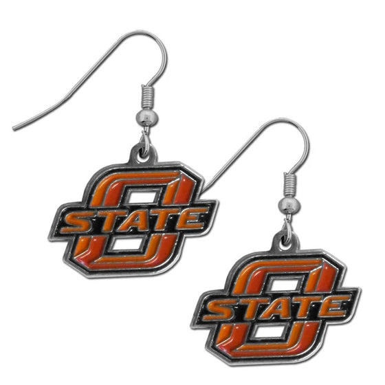 Oklahoma State Cowboys Chrome Dangle Earrings (SSKG) - 757 Sports Collectibles
