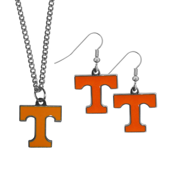 Tennessee Volunteers Dangle Earrings and Chain Necklace Set (SSKG) - 757 Sports Collectibles