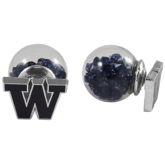 Washington Huskies Front/Back Earrings (SSKG) - 757 Sports Collectibles