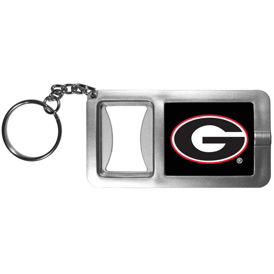 Georgia Bulldogs Flashlight Key Chain with Bottle Opener (SSKG) - 757 Sports Collectibles