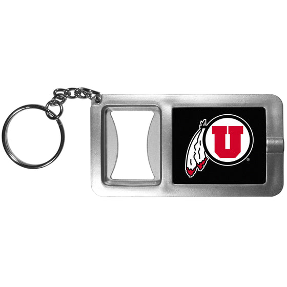 Utah Utes Flashlight Key Chain with Bottle Opener (SSKG) - 757 Sports Collectibles
