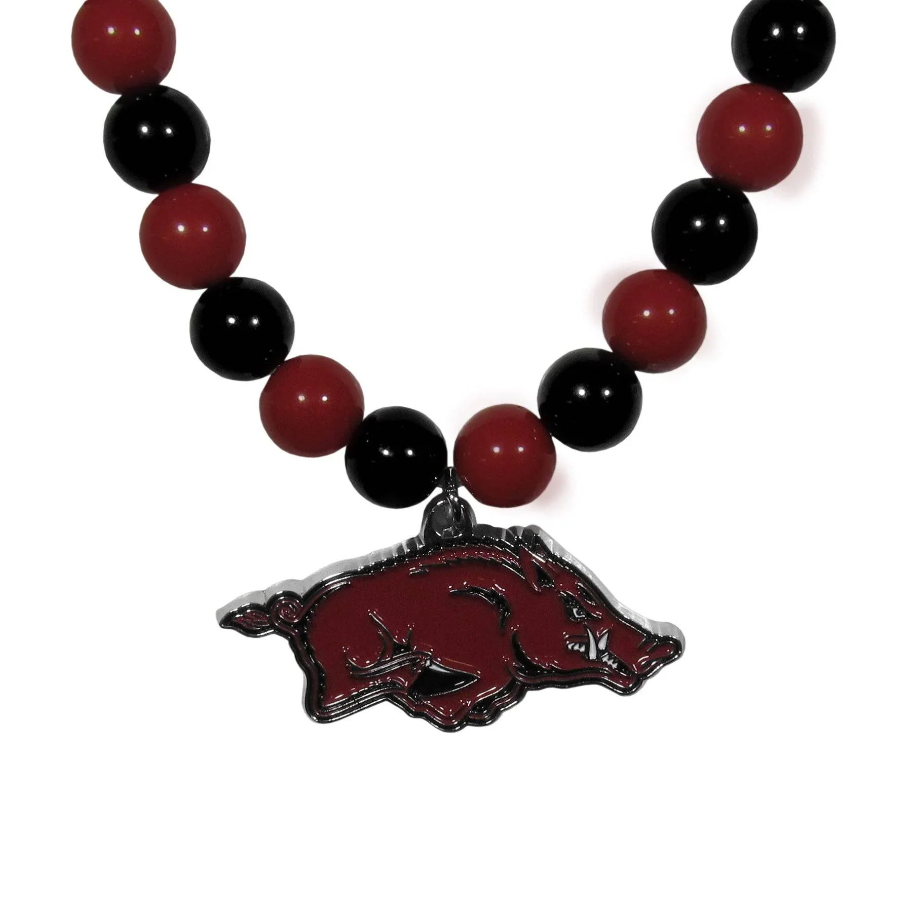 Arkansas Razorbacks Fan Bead Necklace (SSKG) - 757 Sports Collectibles