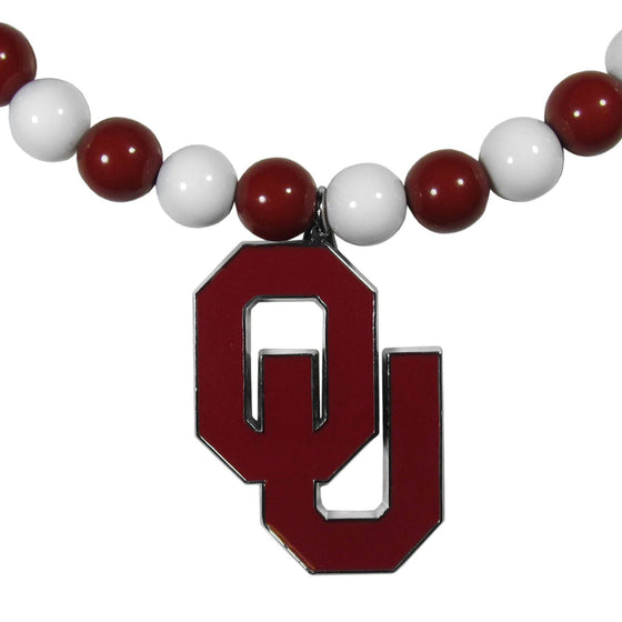 Oklahoma Sooners Fan Bead Necklace (SSKG) - 757 Sports Collectibles