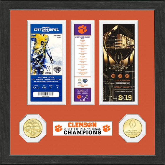 Clemson Tigers 2018 Football National Champions Ticket Collection (HM)