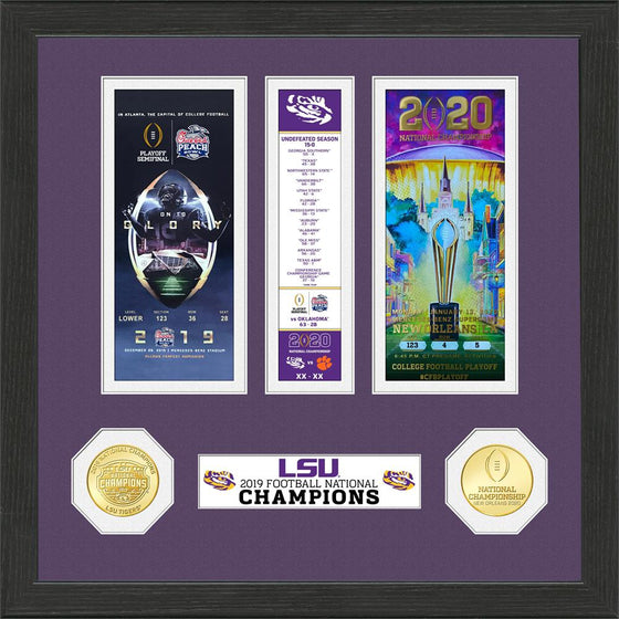 Louisiana State LSU 2019-2020 NCAA Football National Champions Ticket Collection