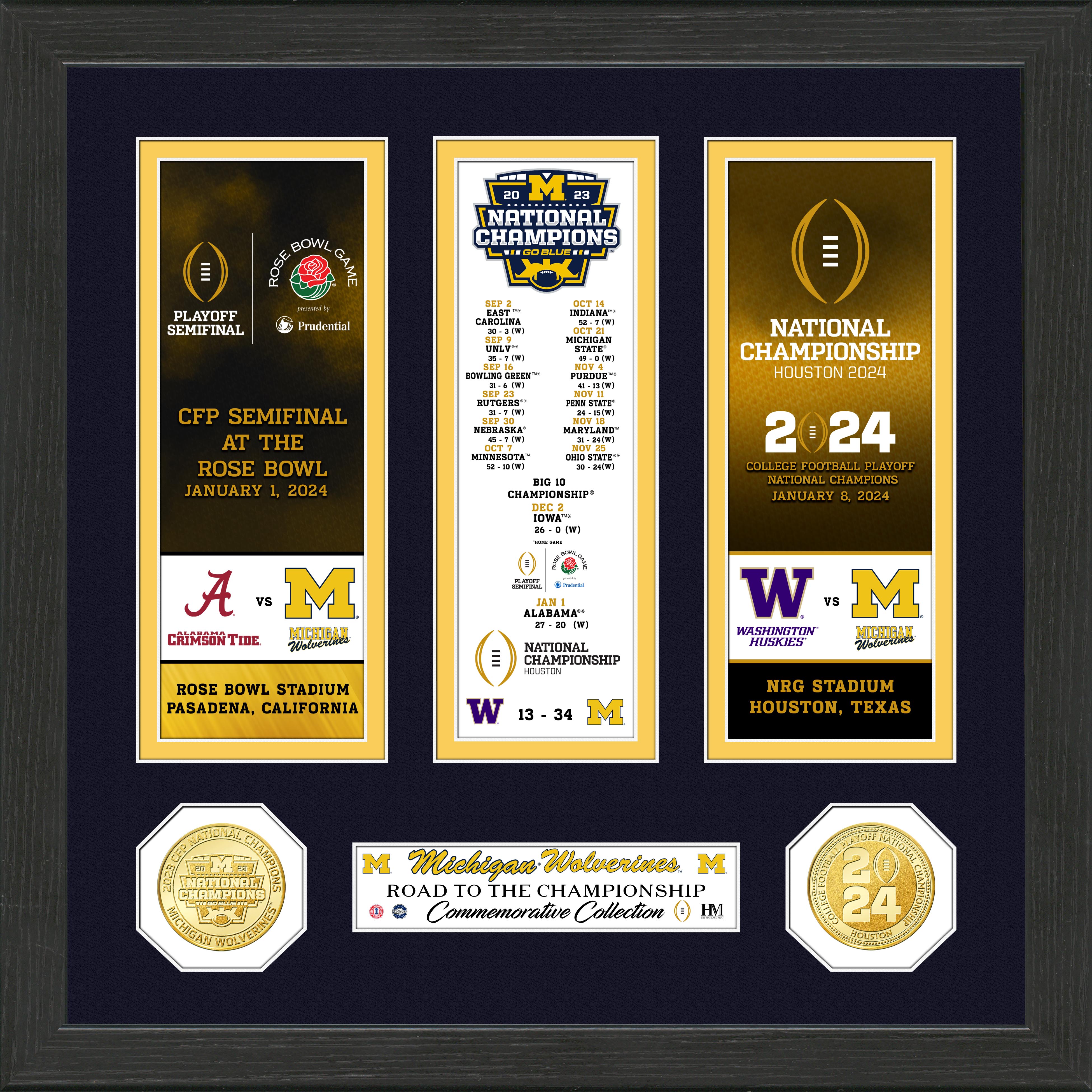 Michigan Wolverines Road to the 2023 CFP Championship Bronze Coin Photo Mint