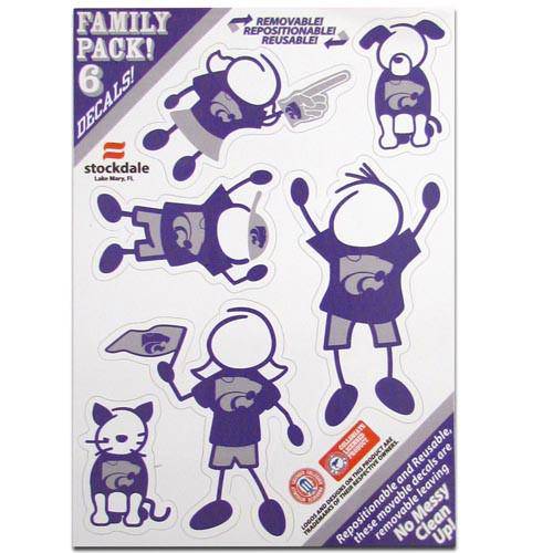 Kansas St. Wildcats Family Decal Set Small (SSKG) - 757 Sports Collectibles