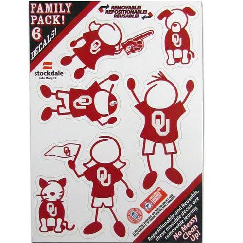 Oklahoma Sooners Family Decal Set Small (SSKG) - 757 Sports Collectibles