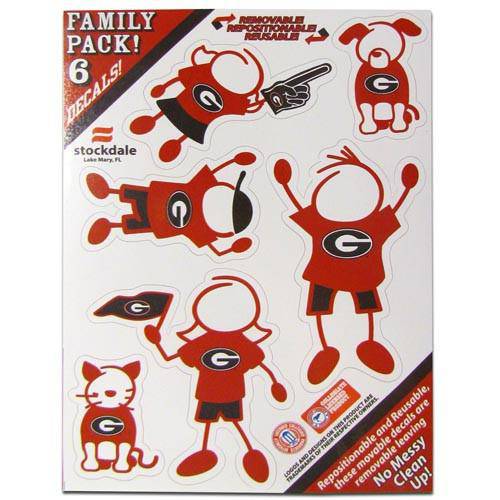 Georgia Bulldogs Family Decal Set Small (SSKG) - 757 Sports Collectibles