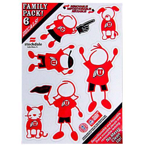 Utah Utes Family Decal Set Small (SSKG) - 757 Sports Collectibles