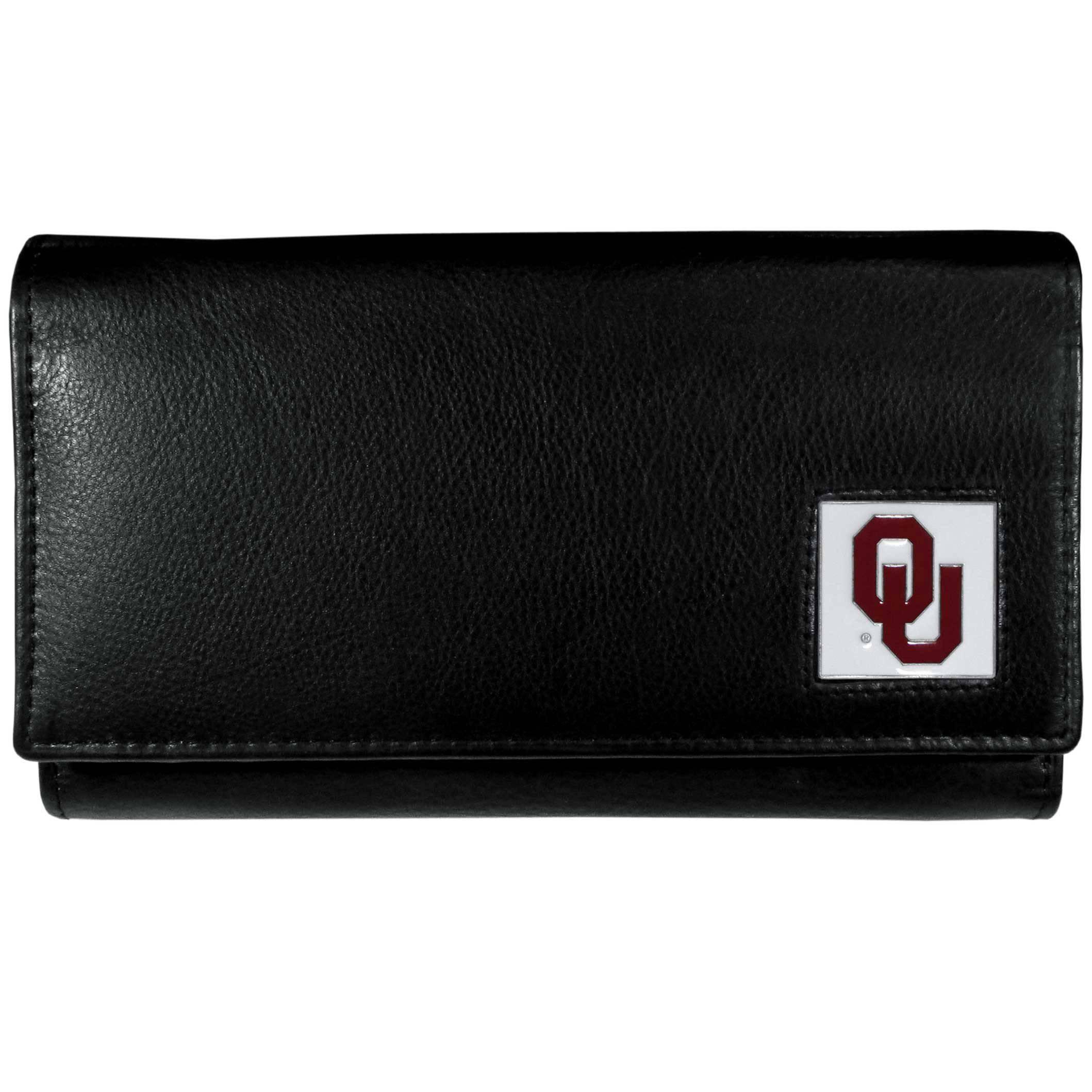 Oklahoma Sooners Leather Women's Wallet (SSKG) - 757 Sports Collectibles