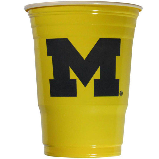 NCAA Michigan Wolverines Plastic Game Day Solo Cups (18 pack - 18 oz) - 757 Sports Collectibles