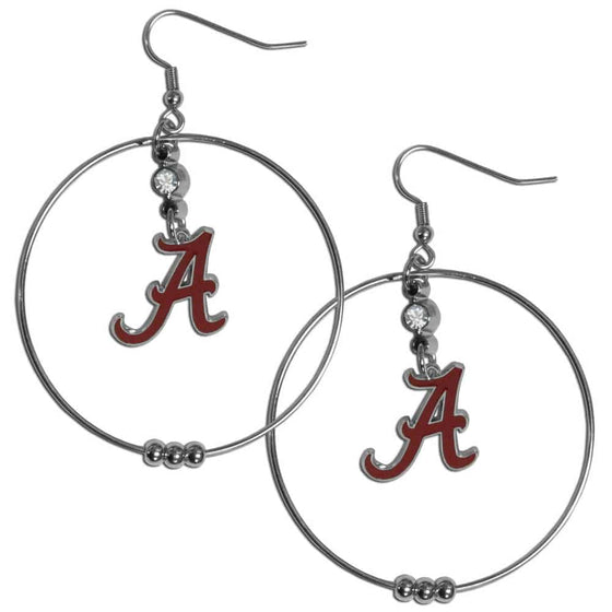Alabama Crimson Tide 2 Inch Hoop Earrings (SSKG) - 757 Sports Collectibles