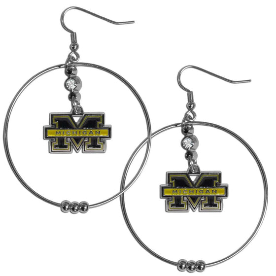 Michigan Wolverines 2 Inch Hoop Earrings (SSKG) - 757 Sports Collectibles
