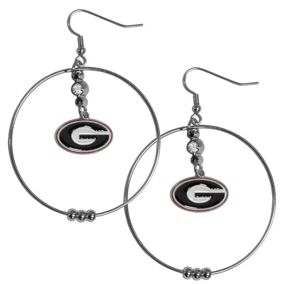 Georgia Bulldogs 2 Inch Hoop Earrings (SSKG) - 757 Sports Collectibles