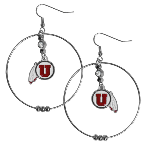 Utah Utes 2 Inch Hoop Earrings (SSKG) - 757 Sports Collectibles
