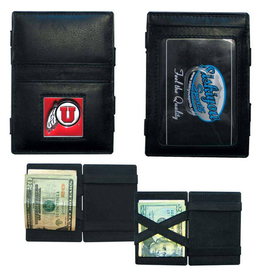 Utah Utes Leather Jacob's Ladder Wallet (SSKG) - 757 Sports Collectibles