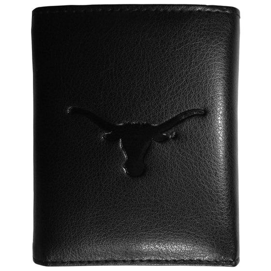 Texas Longhorns Embossed Leather Tri-fold Wallet (SSKG) - 757 Sports Collectibles