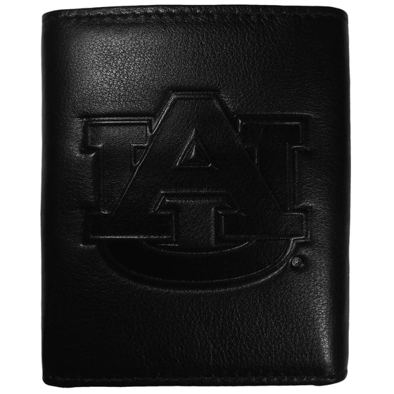 Auburn Tigers Embossed Leather Tri-fold Wallet (SSKG) - 757 Sports Collectibles