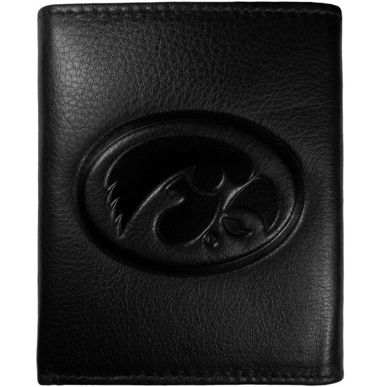 Iowa Hawkeyes Embossed Leather Tri-fold Wallet (SSKG) - 757 Sports Collectibles