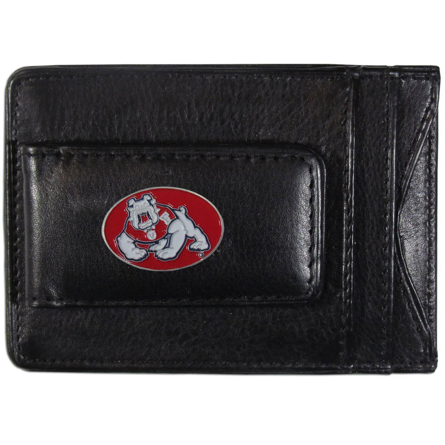 Fresno St. Bulldogs Leather Cash & Cardholder (SSKG) - 757 Sports Collectibles