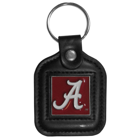 Alabama Crimson Tide Square Leatherette Key Chain (SSKG) - 757 Sports Collectibles