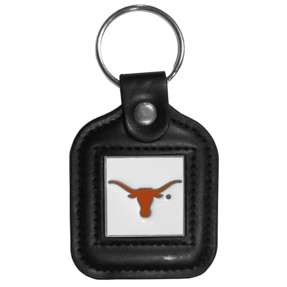 Texas Longhorns Square Leatherette Key Chain (SSKG) - 757 Sports Collectibles