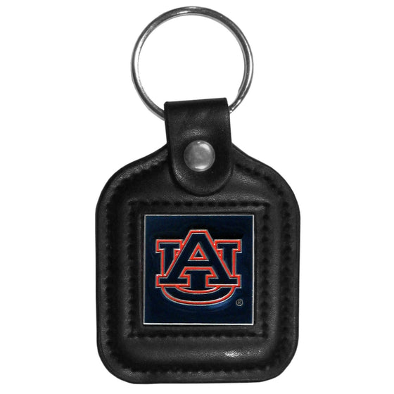 Auburn Tigers Square Leatherette Key Chain (SSKG) - 757 Sports Collectibles