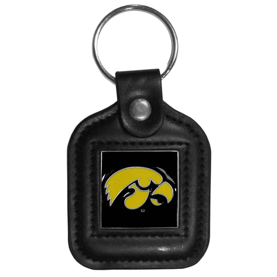 Iowa Hawkeyes Square Leatherette Key Chain (SSKG) - 757 Sports Collectibles