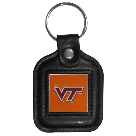 Virginia Tech Hokies Square Leatherette Key Chain (SSKG) - 757 Sports Collectibles