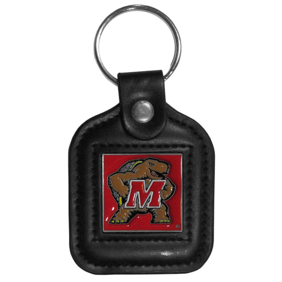 Maryland Terrapins Square Leatherette Key Chain (SSKG) - 757 Sports Collectibles