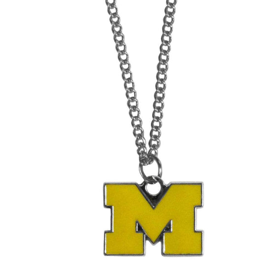 Michigan Wolverines Chain Necklace with Small Charm (SSKG) - 757 Sports Collectibles