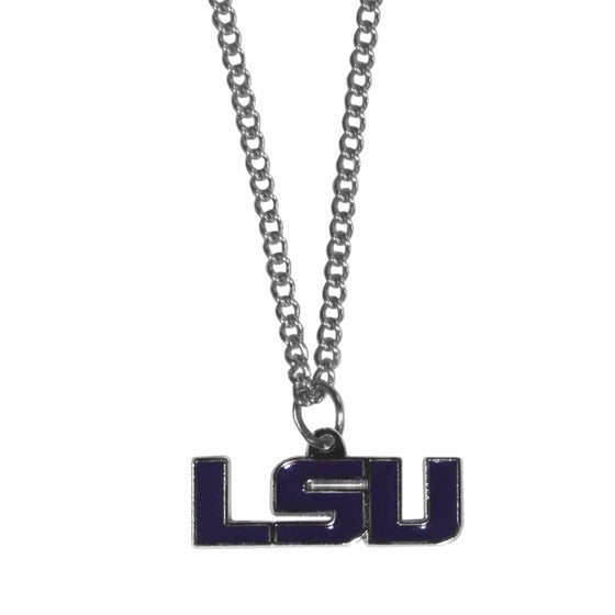 LSU Tigers Chain Necklace with Small Charm (SSKG) - 757 Sports Collectibles