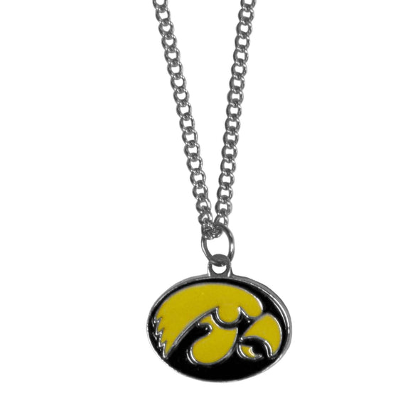 Iowa Hawkeyes Chain Necklace with Small Charm (SSKG) - 757 Sports Collectibles